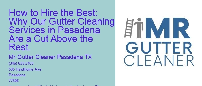 How to Hire the Best: Why Our Gutter Cleaning Services in Pasadena Are a Cut Above the Rest.
